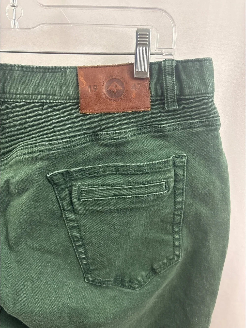 LRG Lifted Research Group Forest Green Jeans Mens 40x32 Grunge Baggy Denim Rap